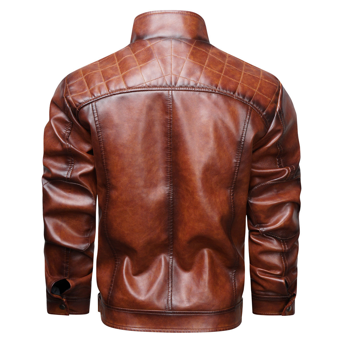 Men's Retro Faux Leather Cafe Racer Jacket Stylish & Trendy