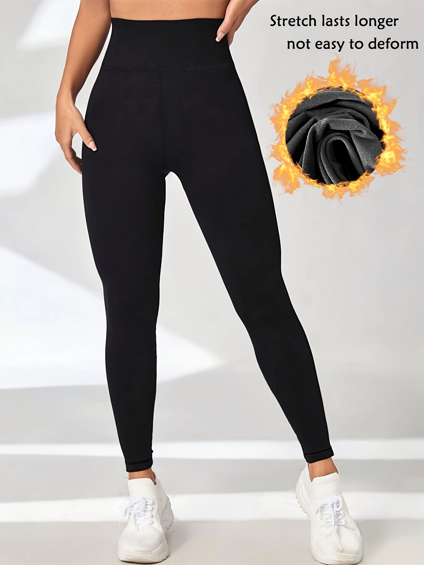 3 Pack Women's Thermal High-Waisted Yoga Pants