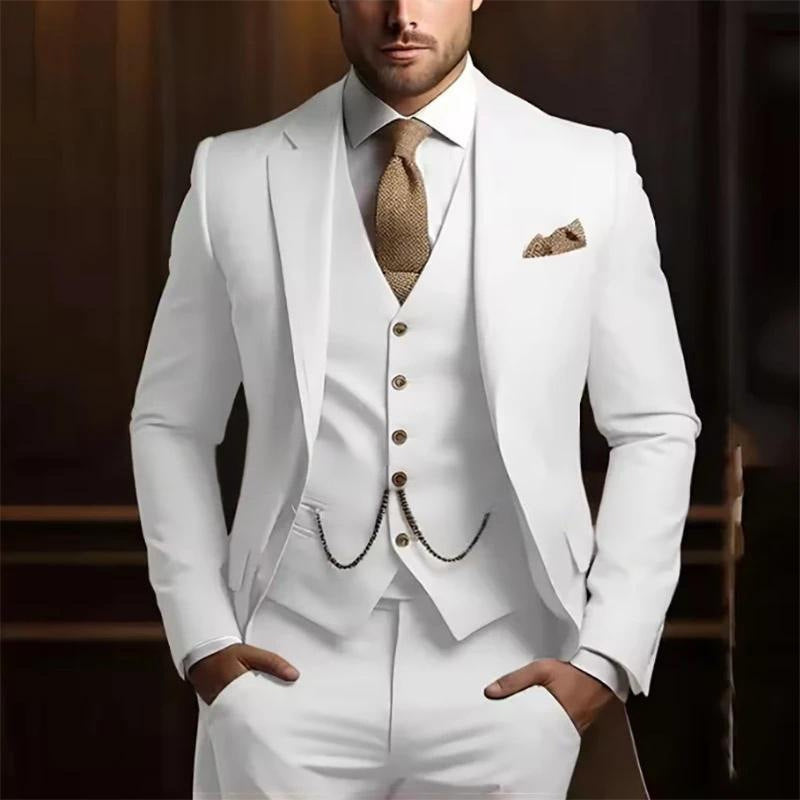 Men's High-grade Gentleman Slim Suit Three-piece Suit