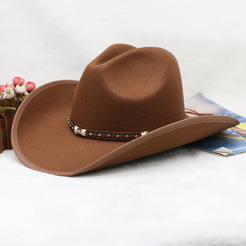 Men's Felt Riding Woolen Cowboy Hat Hat