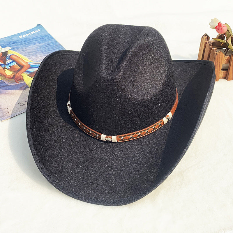 Men's Felt Riding Woolen Cowboy Hat Hat