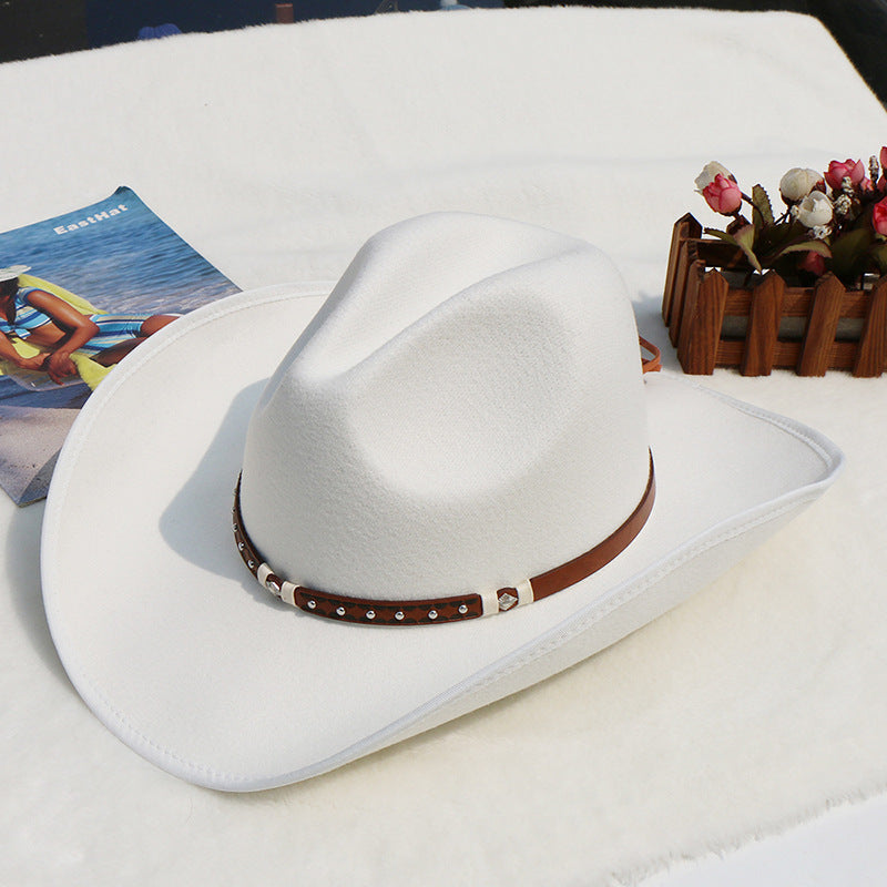 Men's Felt Riding Woolen Cowboy Hat Hat