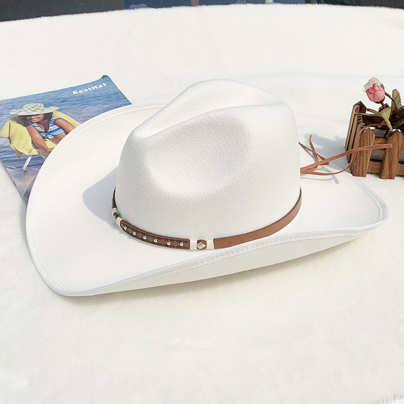 Men's Felt Riding Woolen Cowboy Hat Hat