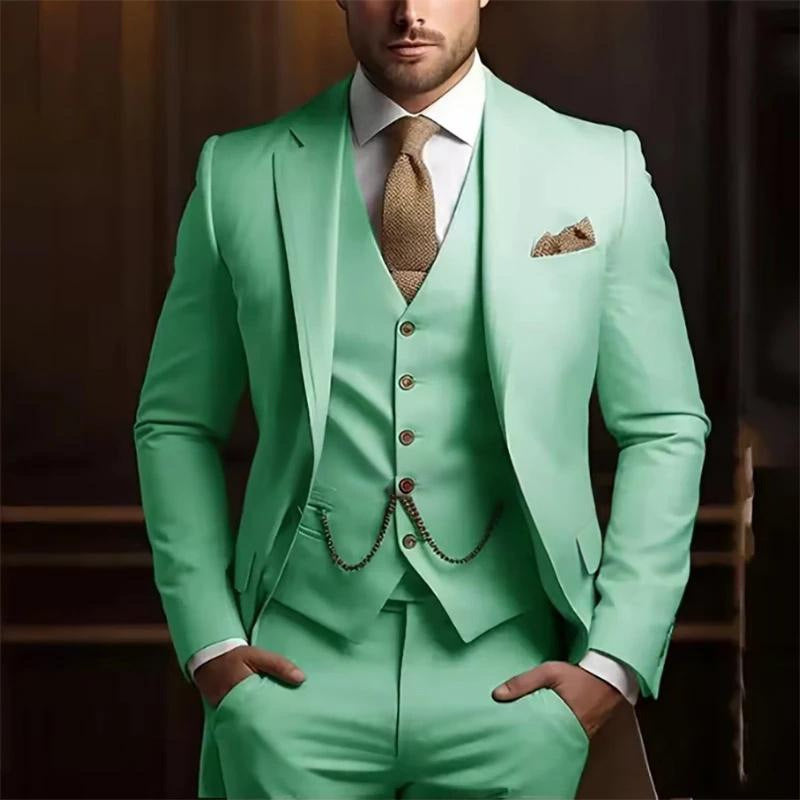 Men's High-grade Gentleman Slim Suit Three-piece Suit