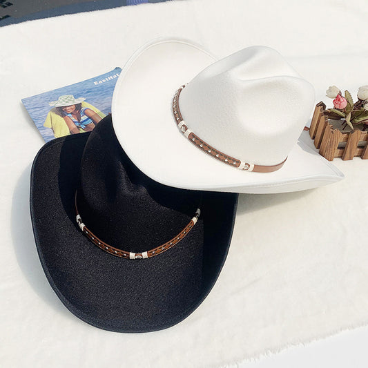 Men's Felt Riding Woolen Cowboy Hat Hat