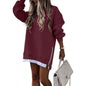 Fall Winter Fashion Stitching Side Zipper Design