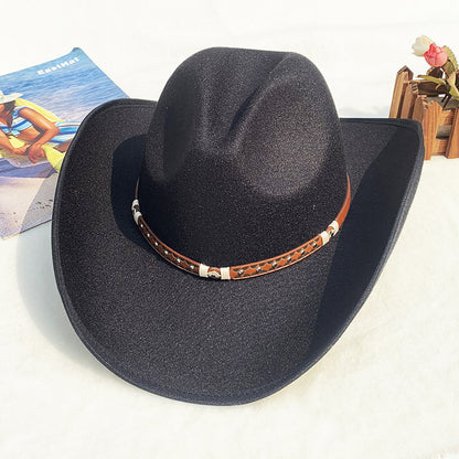 Men's Felt Riding Woolen Cowboy Hat Hat