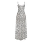 Street Shot Polka Dot Print Sleeveless Sling High Waist 