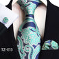 Paisley Tie Square Scarf Pocket Square Cufflinks Three-piece