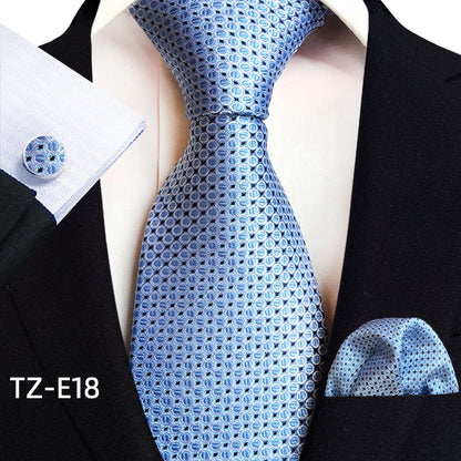Paisley Tie Square Scarf Pocket Square Cufflinks Three-piece