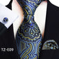 Paisley Tie Square Scarf Pocket Square Cufflinks Three-piece