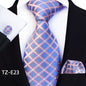 Paisley Tie Square Scarf Pocket Square Cufflinks Three-piece
