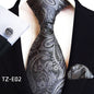 Paisley Tie Square Scarf Pocket Square Cufflinks Three-piece