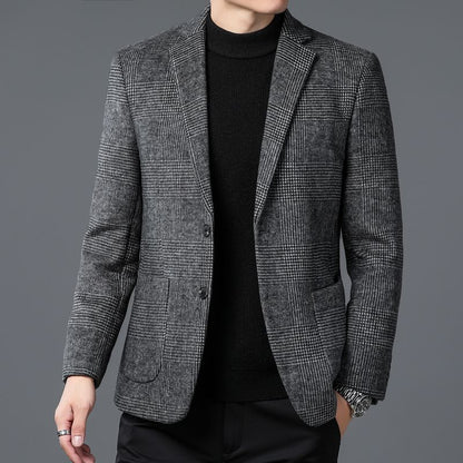 Business Men's Wool Casual Striped Suit Jacket
