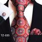 Paisley Tie Square Scarf Pocket Square Cufflinks Three-piece