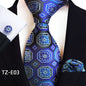 Paisley Tie Square Scarf Pocket Square Cufflinks Three-piece