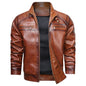 Men's Retro Faux Leather Cafe Racer Jacket Stylish & Trendy